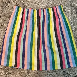 JCrew multi striped skirt